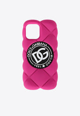 Dolce 
Gabbana DG Logo Quilted iPhone 12 Pro Rubber Case Fuchsia BI3028 AQ374 80422