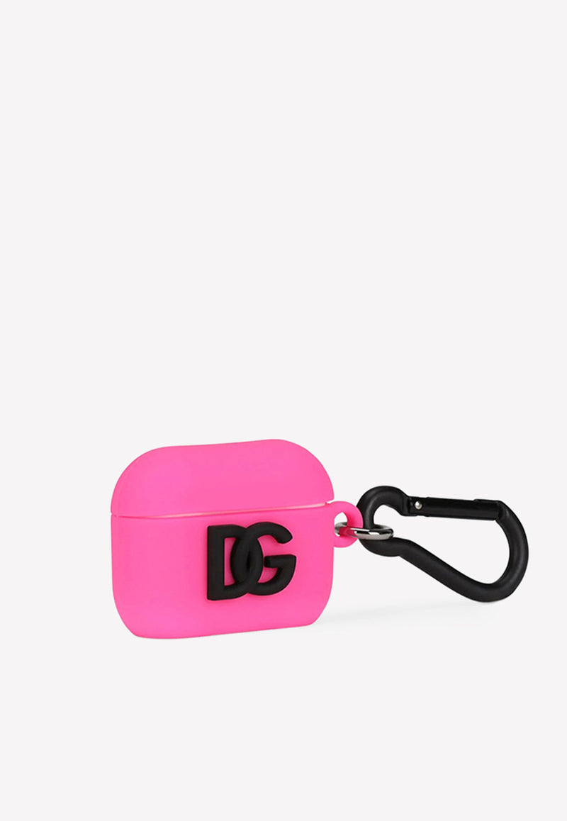 Dolce 
Gabbana AirPods Pro DG Logo Rubber Case Fuchsia BI3106 AW401 8P748