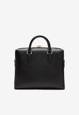 Dolce 
Gabbana Logo Leather Briefcase Black 