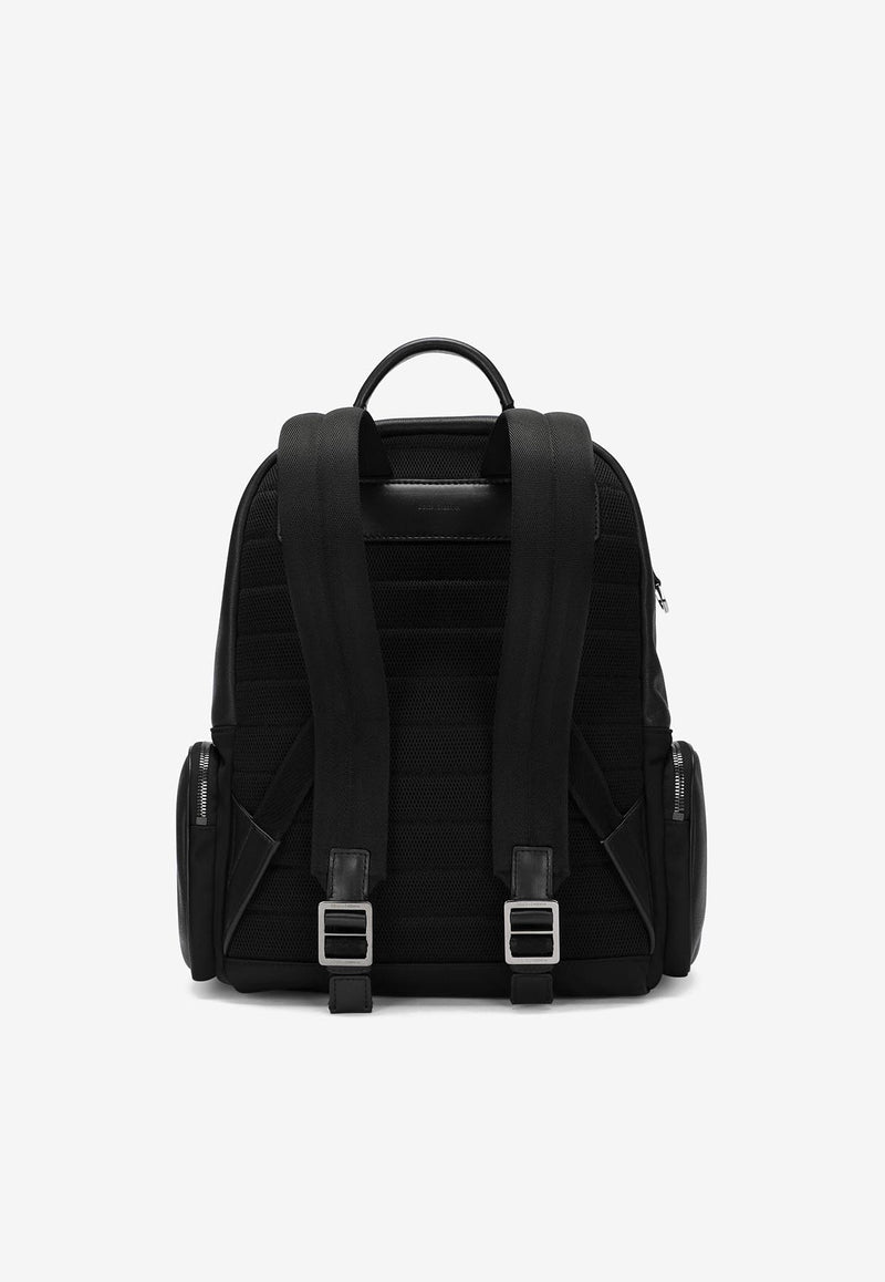 Dolce 
Gabbana Logo Plate Backpack Black 