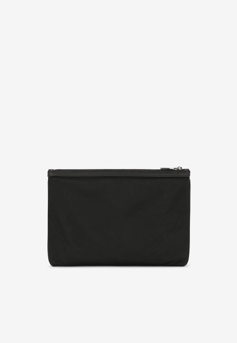 Dolce 
Gabbana Logo Plate Pouch Bag Black 