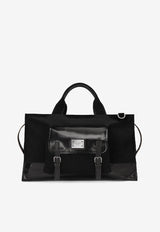 Dolce 
Gabbana Logo Plate Duffel Bag Black 