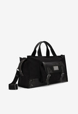 Dolce 
Gabbana Logo Plate Duffel Bag Black 