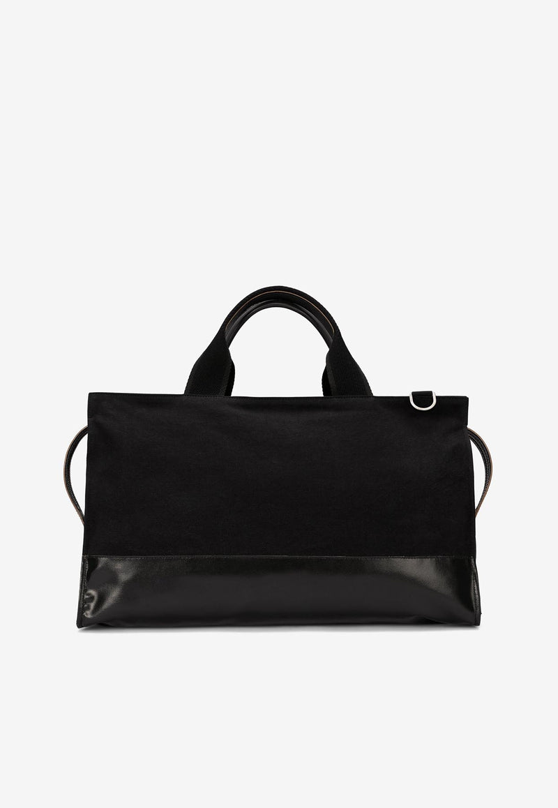 Dolce 
Gabbana Logo Plate Duffel Bag Black 