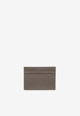 Dolce 
Gabbana Logo Plate Leather Cardholder Khaki 