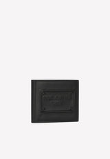 Dolce 
Gabbana Logo Calfskin Bi-Fold Wallet Black BP1321 AG218 80999