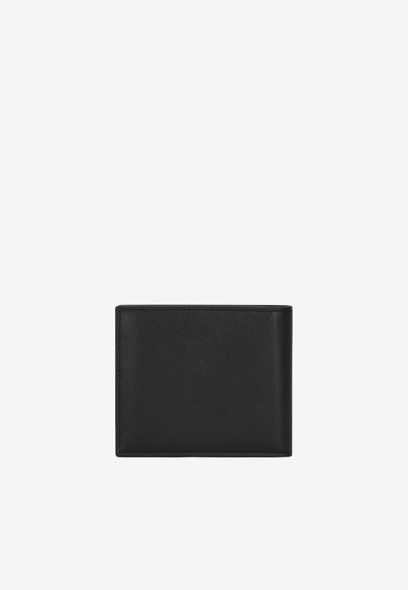 Dolce 
Gabbana Logo Calfskin Bi-Fold Wallet Black BP1321 AG218 80999