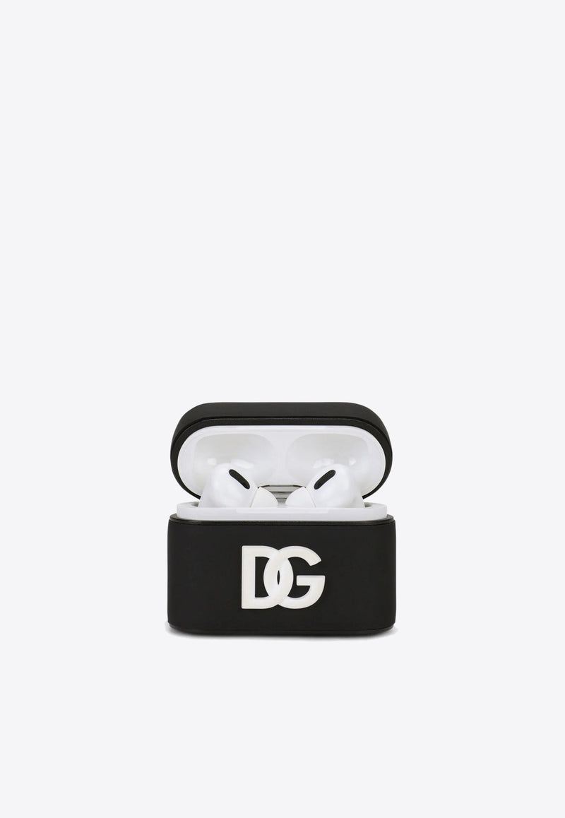 Dolce 
Gabbana DG Logo Rubber AirPods Pro Case Black BI2816 AO976 8M107