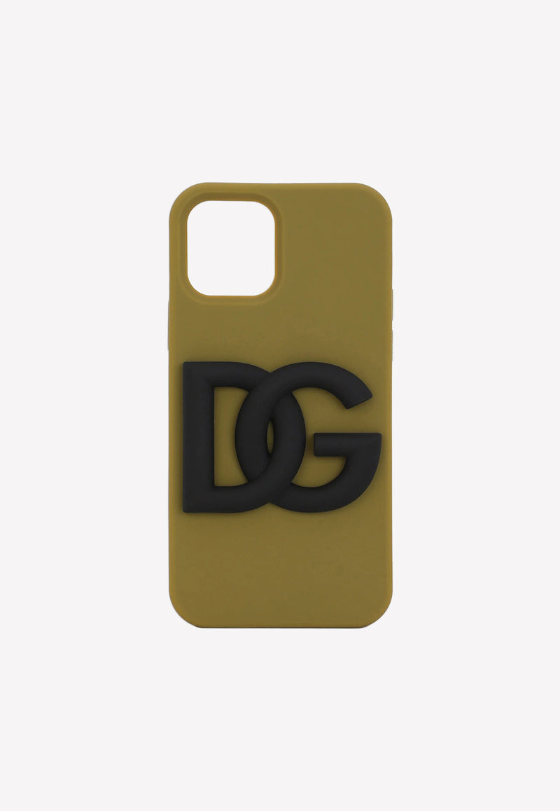 Dolce 
Gabbana iPhone 12 Pro Cover in Silicon Khaki BP2907 AO976 8G591