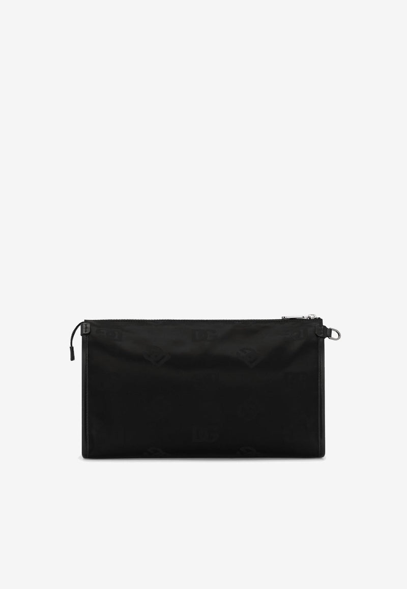 Dolce 
Gabbana Logo-Plate Pouch Black 