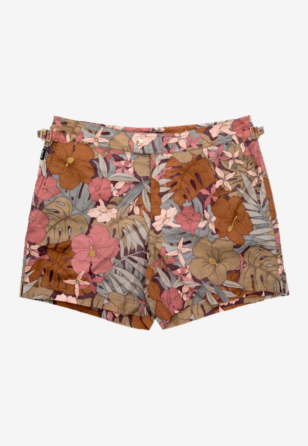 Tom Ford Hibiscus Print Swim Shorts Multicolor BSS001-FMN006S23 ZFGDP