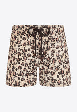 Vilebrequin Fabya Turtles Leopard Swim Shorts BYAU3F05-121 Multicolor