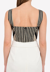 Bibhu Mohapatra Monochrome Striped Bustier BM22-04-1833B