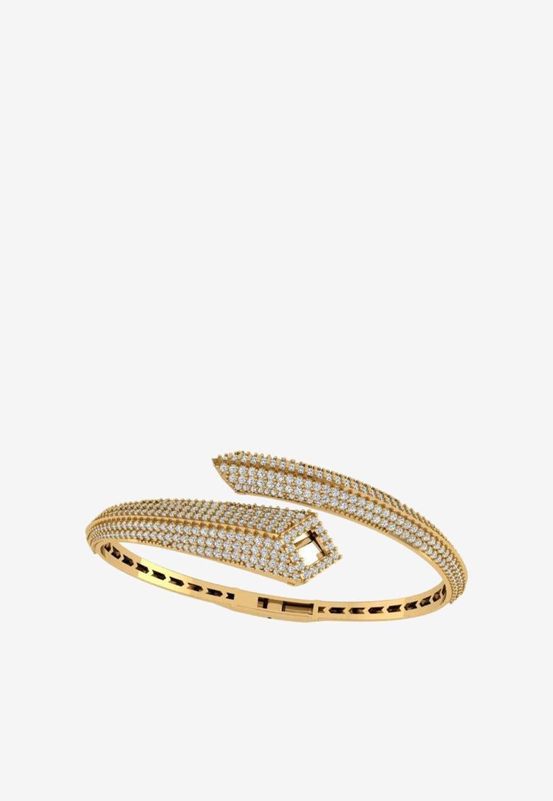 Djihan Cube Mirage Diamond Bracelet in 18-karat Yellow Gold Gold Bra-494