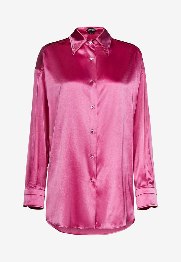 Tom Ford Long-Sleeved Silk Shirt Fuchsia CA3211-FAX881 DP152