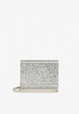 Jimmy Choo Candy Glittered Clutch Bag CANDY COC CHAMPAGNE Champagne