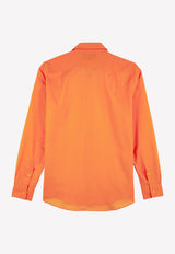 Vilebrequin Caracal Long-Sleeved Cotton Shirt Orange CCAE9V00-195