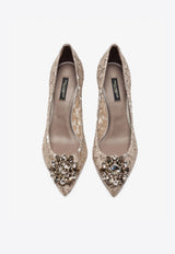 Dolce 
Gabbana Bellucci 60 Taormina Lace Pumps with Crystal Detail Beige CD0066 AL198 80703