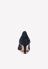 Dolce 
Gabbana Bellucci 60 Lace Pumps with Brooch Detail Navy CD0066 AL198 80652