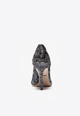 Dolce 
Gabbana Bellucci 90 Taormina Lace Pumps with Crystal Detail Grey CD0101 AE637 87505