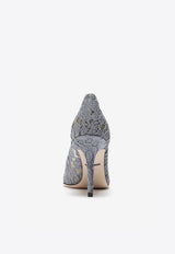 Dolce 
Gabbana Bellucci 90 Taormina Lace Pumps with Crystal Detail Grey CD0101 AL198 80725