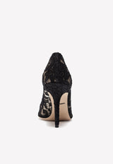 Dolce 
Gabbana Bellucci 90 Crystal Embellished Pumps in Taormina Lace Black CD0101 AL198 80999