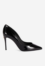 Dolce 
Gabbana Cardinale 90 Patent Leather Pointed Pumps CD1657 A1471 80999 Black