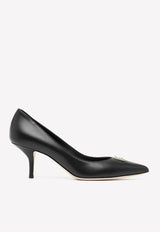 Dolce 
Gabbana DG 60 Pointed Toe Pumps in Leather Black CD1696 AQ994 80999