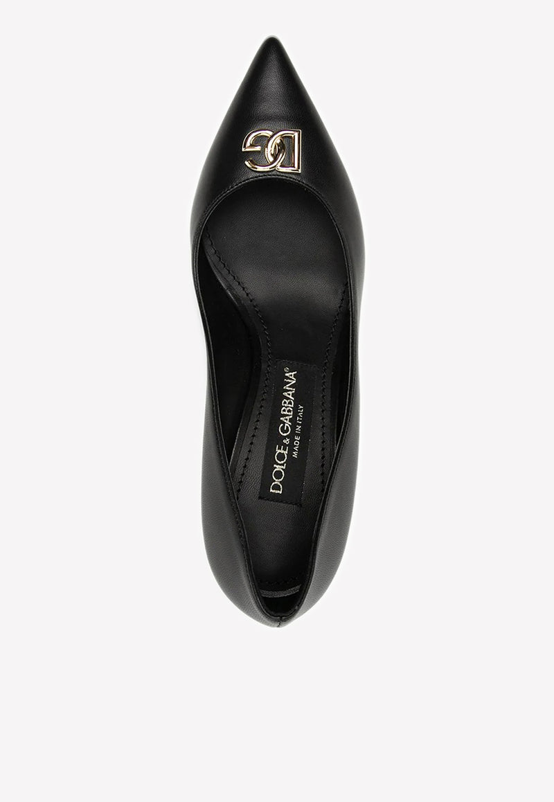 Dolce 
Gabbana DG 60 Pointed Toe Pumps in Leather Black CD1696 AQ994 80999