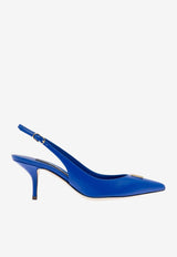 Dolce 
Gabbana Cardinale 60 DG Logo Slingback Pumps in Calf Leather CG0501 AQ994 80623 Blue