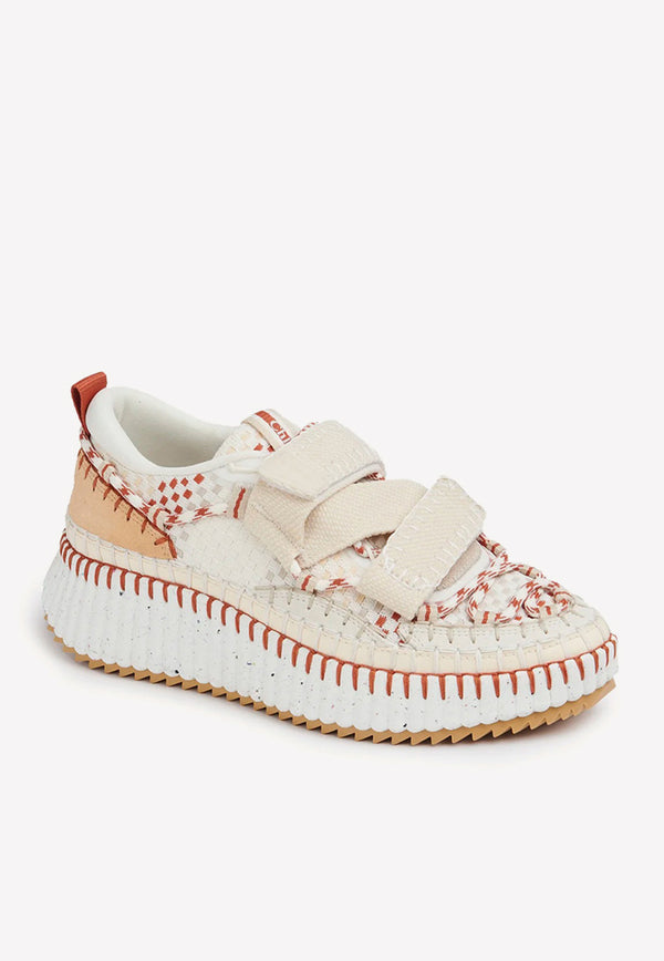 Chloé Nama Low-Top Sneakers Multicolor CHC23S699BS6J1 MILD BEIGE