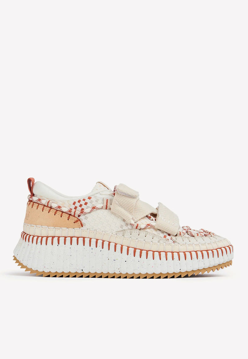 Chloé Nama Low-Top Sneakers Multicolor CHC23S699BS6J1 MILD BEIGE