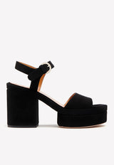 Chloé Odina 100 Leather Platform Sandals Black CHC23S783CJ001 BLACK