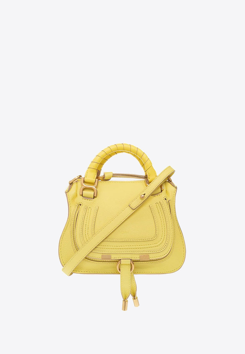 Chloé Mini Marcie Top Handle Bag in Calfskin Yellow CHC23SS595I31703 DAFFODIL YELLOW