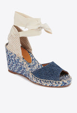 Chloé Piia 80 Denim Wedge Espadrilles Denim CHC23U836CU45D DENIM