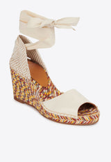 Chloé Piia 80 Wedge Espadrilles Eggshell CHC23U836DM122 EGGSHELL