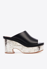 Chloé Oli 85 Platform Mules Black CHC23U863D9001 BLACK