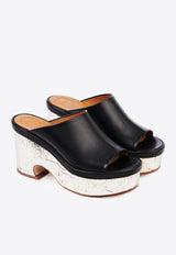 Chloé Oli 85 Platform Mules Black CHC23U863D9001 BLACK