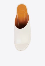 Chloé Oli 85 Platform Mules White CHC23U863D9101 WHITE