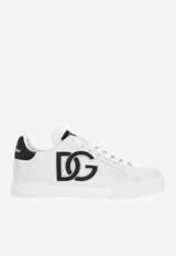 Dolce 
Gabbana Portofino DG Logo Sneakers in Calf Leather CK1545 AC330 89697 White