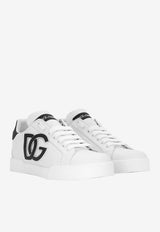 Dolce 
Gabbana Portofino DG Logo Sneakers in Calf Leather CK1545 AC330 89697 White