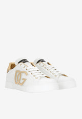 Dolce 
Gabbana Portofino DG Logo Sneakers in Calf Leather CK1545 AD780 89662 White