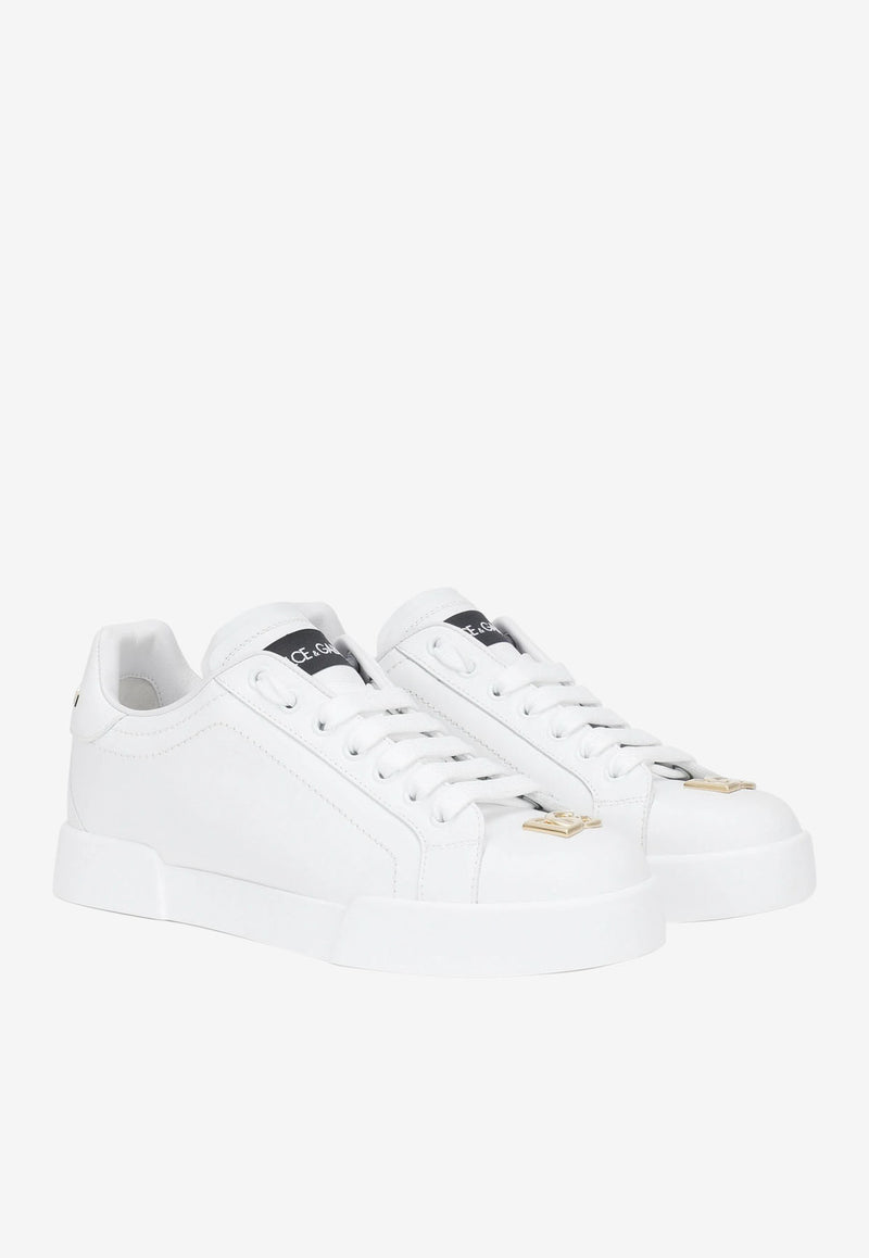 Dolce 
Gabbana Portofino Low-Top Sneakers in Calf Leather CK1602 A1065 80001 White