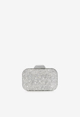 Jimmy Choo Cloud Crystal Covered Clutch Silver CLOUD EXC CRYSTAL