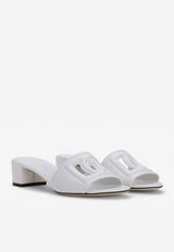 Dolce 
Gabbana Bianca 40 Mules with DG Millennials Logo CR1139 AY329 80001 White