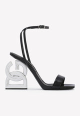 Dolce 
Gabbana Keira 105 DG Heel Sandals in Patent Leather Black CR1376 A1037 80999