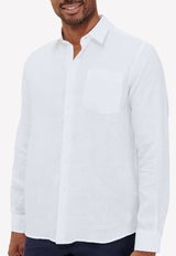 Vilebrequin Long-Sleeved Linen Shirt White CRSP601P-10