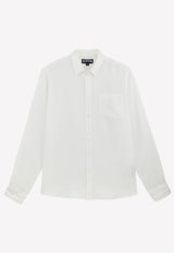 Vilebrequin Long-Sleeved Linen Shirt White CRSP601P-10