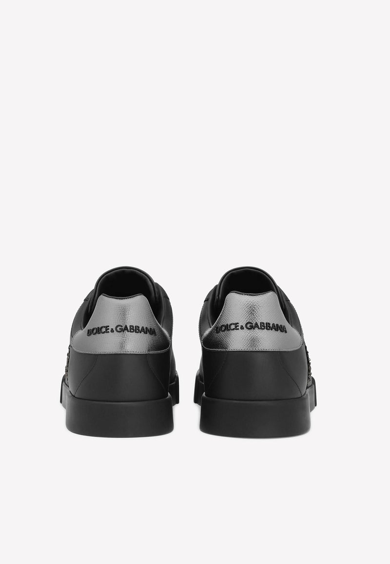 Dolce 
Gabbana Portofino Sneakers with Crown-Patch Black CS1761 AH164 8B979