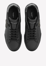 Dolce 
Gabbana Portofino Sneakers with Crown-Patch Black CS1761 AH164 8B979